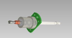 Tool spindle designed in Autodesk Inventor