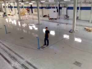 Installation work of new assembly line